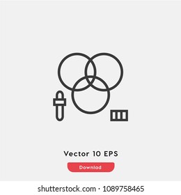 Rgb icon vector, color system symbol. Modern flat vector illustration for web and mobile app