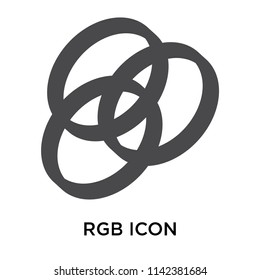 Rgb icon vector isolated on white background for your web and mobile app design, Rgb logo concept