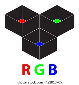 RGB logo for design company at the stage of pre-press