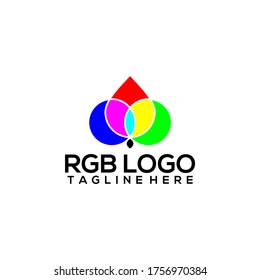 Plantilla de vectores de diseño de logotipos RGB
