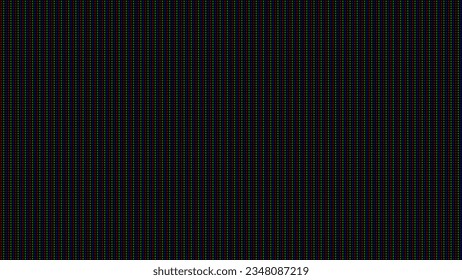 RGB Screen Dots Seamless Pattern. Analog Display Television. Close Up Screen Texture. Macro of LCD Computer Screen Displaying Pure RGB Pixels. Red Green Blue LED Panel. Vector Illustration.