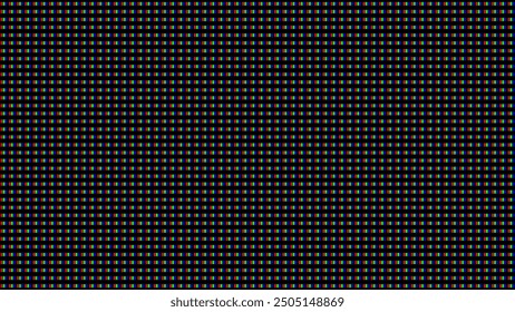 RGB Screen Dots Seamless Pattern. Analog Display Television. Close Up Screen Texture. Macro of LCD Computer Screen Displaying Pure RGB Pixels. Red Green Blue LED Panel. Vector Illustration.