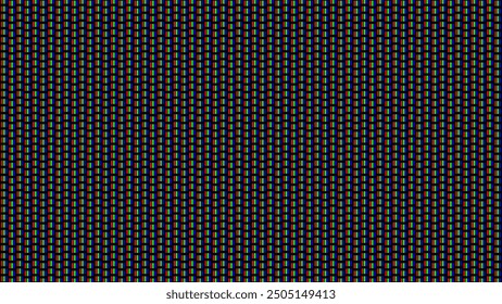 RGB Screen Dots Seamless Pattern. Analog Display Television. Close Up Screen Texture. Macro of LCD Computer Screen Displaying Pure RGB Pixels. Red Green Blue LED Panel. Vector Illustration.