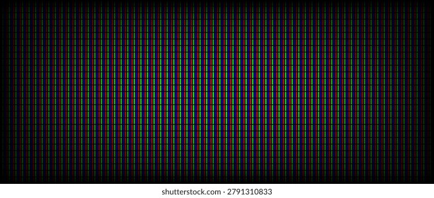 Patrón de píxeles de pantalla RGB. Fondo de pantalla de TV led. FONDO DE PANTALLA de puntos de rejilla de pantalla LCD. Rojo Verde Concepto de videowall de píxeles de diodo azul. Proyector o monitor de televisión textura de fondo. Fondo de pantalla de Vector