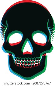 RGB skull vector art design