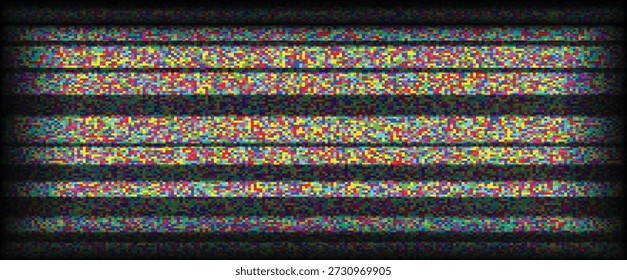 RGB TV ruido estático de fondo Glitch BW pixelado 