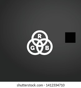 Rgb vector icon. Rgb concept stroke symbol design. Thin graphic elements vector illustration, outline pattern for your web site design, logo, UI. EPS 10.