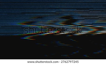 RGB VHS Glitch Effect with Horizontal Digital Distortion