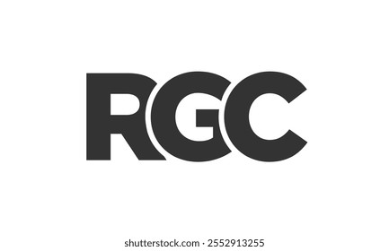 RGC logo design template with strong and modern bold text. Initial based vector logotype featuring simple and minimal typography. Trendy company identity ideal for businesses brand presence.