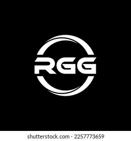 RGG letter logo design in illustration. Vector logo, calligraphy designs for logo, Poster, Invitation, etc.