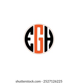 Diseño original del logotipo del monograma de la letra del círculo de RGH. RGH Tipo de letra inicial Logo, RGH Icon Logo Imagen Vector Stock