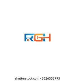 RGH letter monogram logo design vector.  RGH Letter Initial Logo Design Vector Illustration, Design Vector Illustration, creative initials letter concept, simple monogram logo icon design.