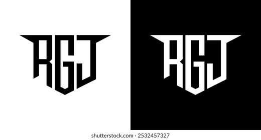 RGJ letter logo design with white background in illustrator, vector logo modern alphabet font overlap style, calligraphy designs for logo, Poster, Invitation, etc.