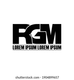 RGM letter monogram logo design vector