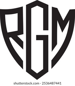 RGM Shield logo design, icon, symbol, vector file 