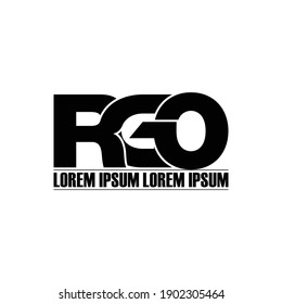 RGO letter monogram logo design vector