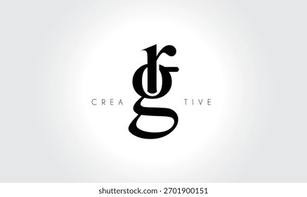 RGrg Elegant Serif Monogram Logo – Luxury Lowercase Typographic Lettermark for Modern Branding