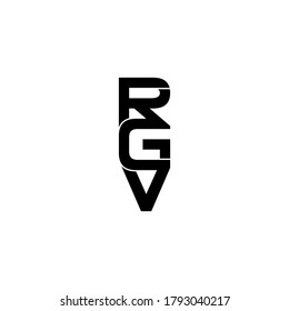 rgv letter original monogram logo design