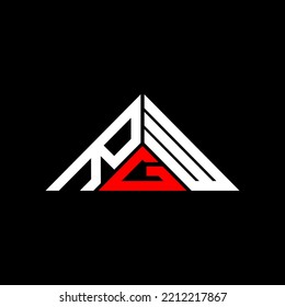 RGW letter logo creative design with vector graphic, RGW simple and modern logo in triangle shape.