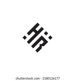 RH abstract geometric concept logo in high quality professional design that will be best for street style
