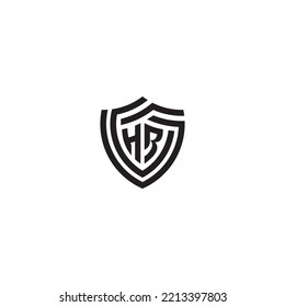 RH concepto de escudo de línea abstracto en un diseño profesional de alta calidad que se imprimirá en cualquier medio de impresión