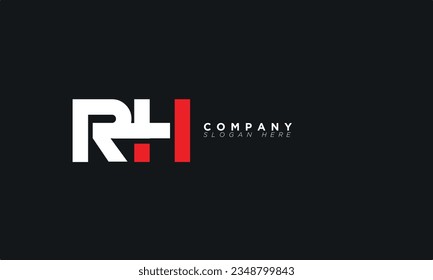 RH Alphabet letters Initials Monogram logo HR, R and H