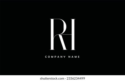 RH, HR Abstract Letters Logo Monogram