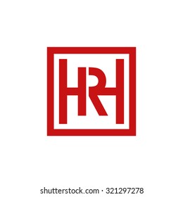 RH HR initial company, red square frame