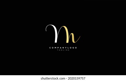 RH HR R Y H Resumen diseño del logotipo del logotipo de la letra del monograma inicial