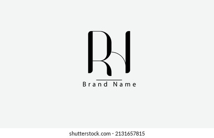 RH HR R H abstract vector logo monogram template