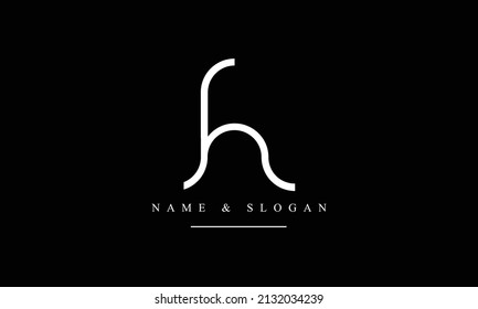 RH, HR, R, H abstract letters logo monogram