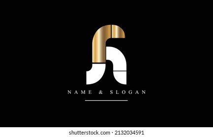 RH, HR, R, H abstract letters logo monogram