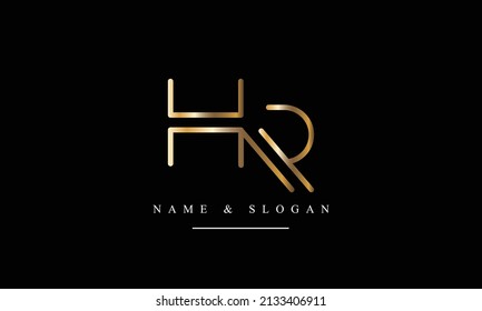 RH, HR, R, H abstract letters logo monogram