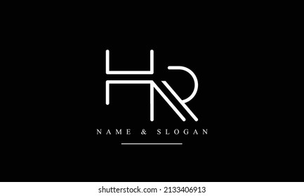 RH, HR, R, H abstract letters logo monogram