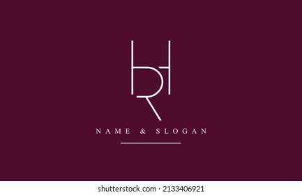 RH, HR, R, H abstract letters logo monogram