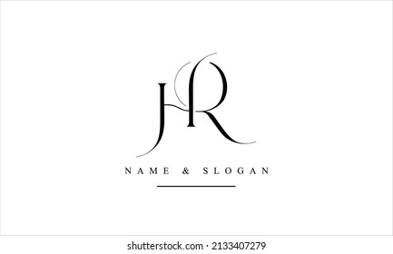 RH, HR, R, H abstract letters logo monogram