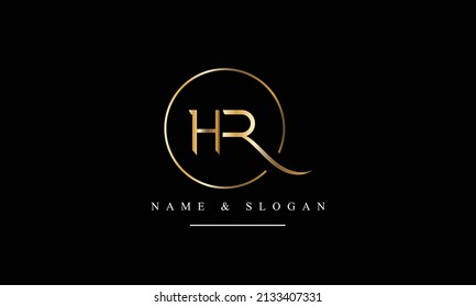 RH, HR, R, H letras abstractas monograma logotipo