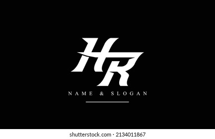 RH, HR, R, H abstract letters logo monogram