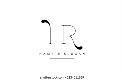 RH, HR, R, H abstract letters logo monogram