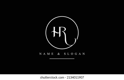 RH, HR, R, H abstrakte Buchstaben Logo-Monogramm