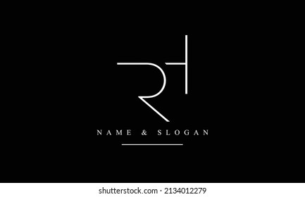 RH, HR, R, H abstract letters logo monogram