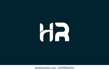 RH, HR, R, H letras abstractas monograma logotipo