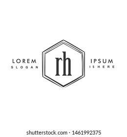 RH Initial beauty monogram logo vector