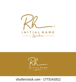 RH Initial letter handwriting and signature logo.