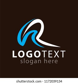 RH Initial letter logo icon vector template