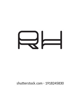 rh initial letter vector logo