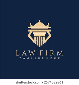 RH initial monogram logo for lawfirm vector design