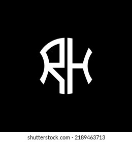 RH letter logo creative design with vector graphic, Abc simple and modern logo design.