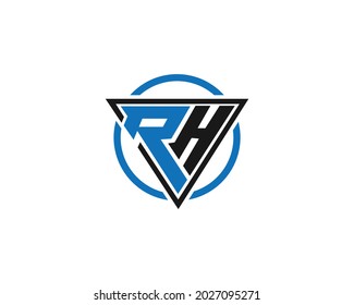 RH Letter Logo Design Creative Modern vector Illustration.