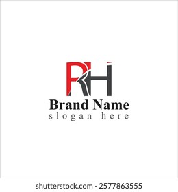 RH letter, logo, design, icon, element, font, symbol. re logo can be used for any kind of company, agency, institute, shop, programmes. 